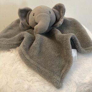 Gray Elephant Plush Lovey Baby Bath & Comfort Blanket